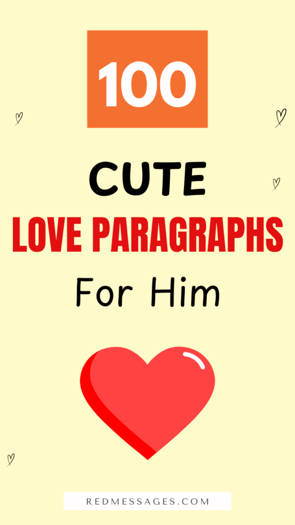 Love Paragraphs for Him