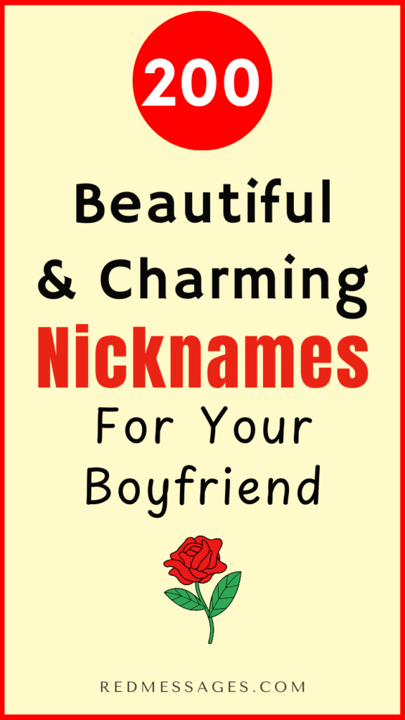 Nicknames For Your Boyfriend