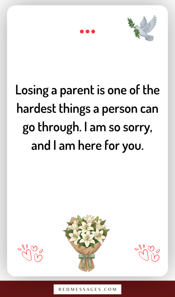 Condolence Messages for the Loss of a Parent