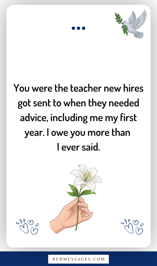 Condolence Messages from a Fellow Teacher or Colleague