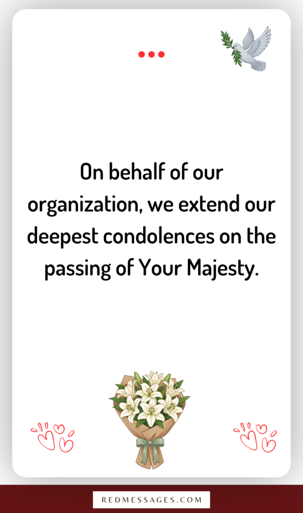 Formal Condolence Messages for Officials and Organizations