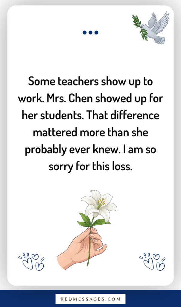 Heartfelt Condolence Messages for a Teachers Passing