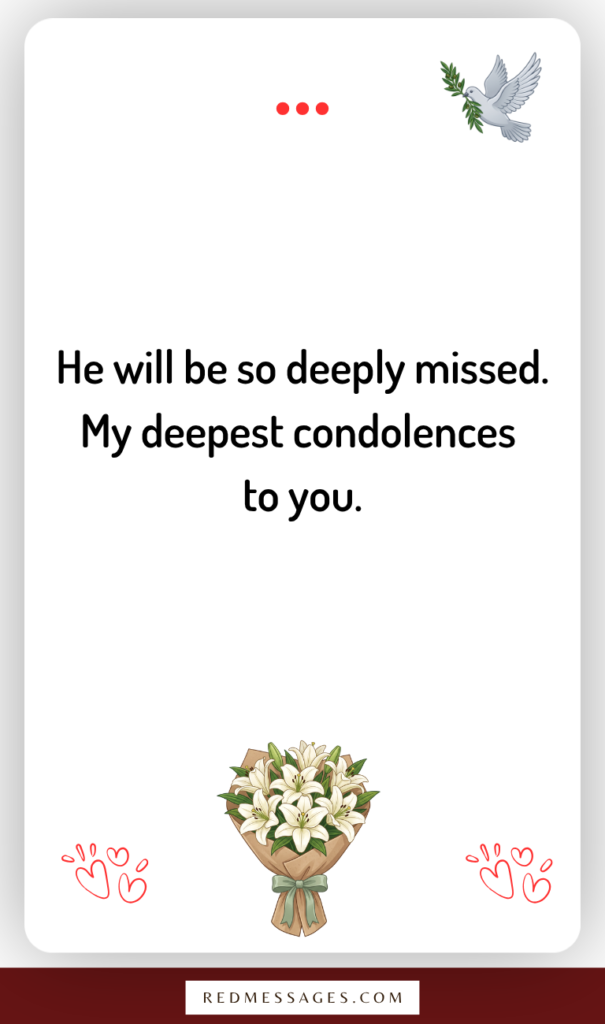 Short Condolence Messages for a Text or Card