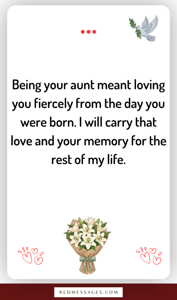 Sympathy Messages from an Aunt or Uncle for a Nephews Death