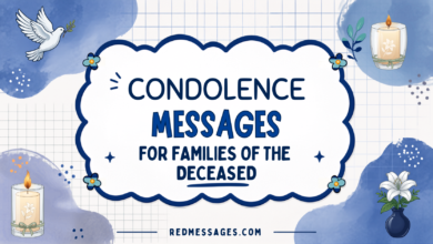 condolence messages for families of the deceased