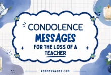 condolence messages for loss of teacher