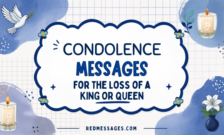 condolence messages for the loss of a king or queen