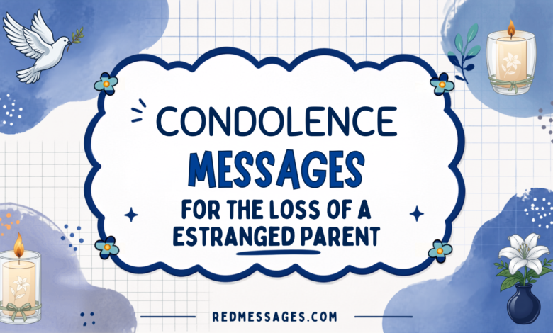 condolence messages for the loss of an estranged parent