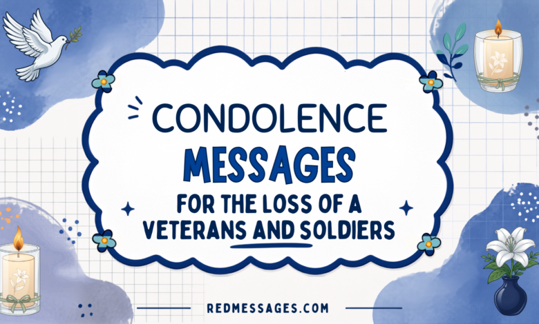 condolence messages for veterans and soldiers