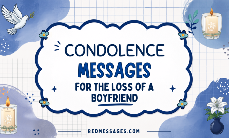 condolences messages for loss of boyfriend